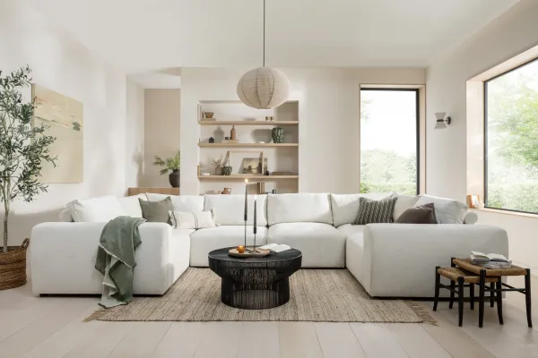 Model Two U Shape Corner -Closed End Symphony Ivory - White