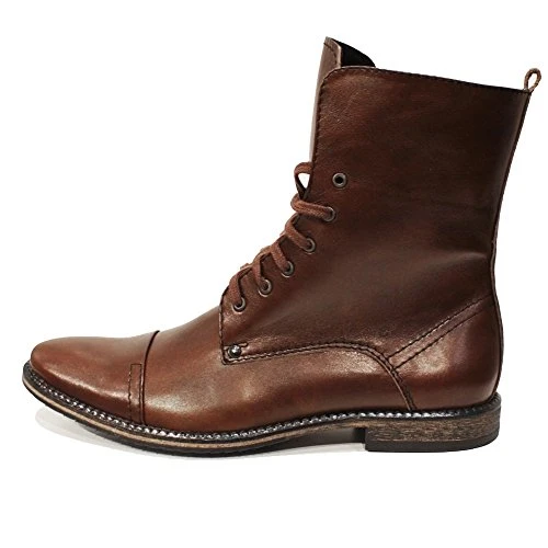 Modello Larotte - EU 45 - US 12 - UK 11-30 cm - Handmade Italian Leather Mens Color Brown High Boots