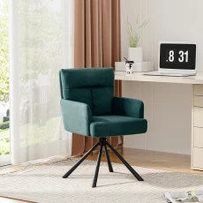 Modern Upholstered Swivel Armchair - Green