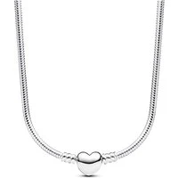 Moments Heart Clasp Snake Chain Necklace