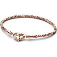 Moments Rose Gold Studded Chain Bracelet - 18cm