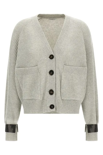 Monile cuff cardigan - Gray