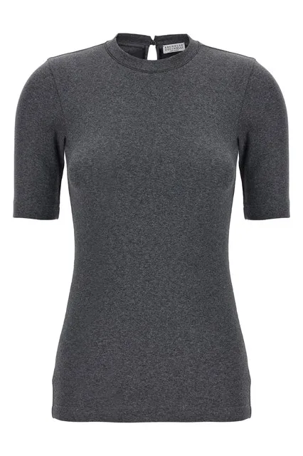 Monile ribbed T-shirt - Gray