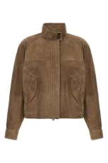 Monile suede jacket Brown Size