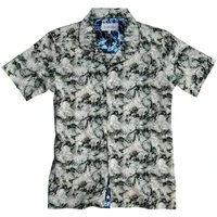 Morning Thunderstorm Open Collar Short Sleeve Shirt, M