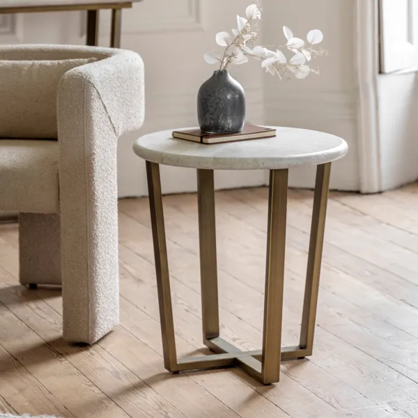 Morton Side Table - Gold