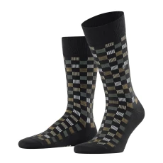Mosaic Affair Men Socks - Black