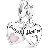 Mother & Daughter Split Heart Charm