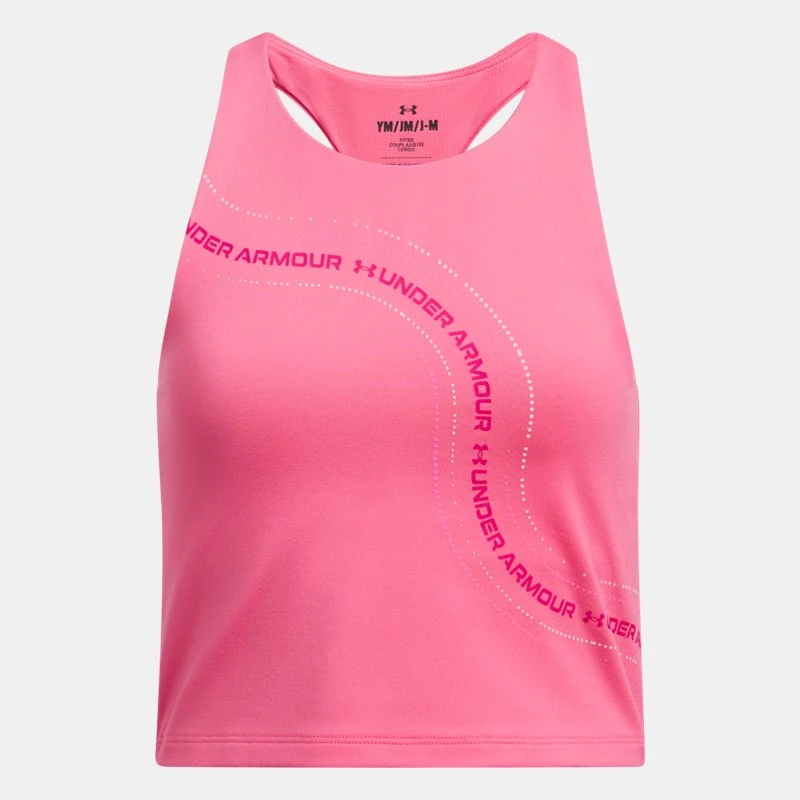 Motion Branded Girls Crop Tank Super Pink / Shaded Fuchsia YMD ( 59 in)