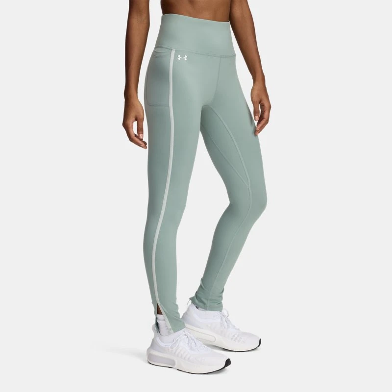 Motion Piped Womens Leggings Silica Green / Hydro Green / White