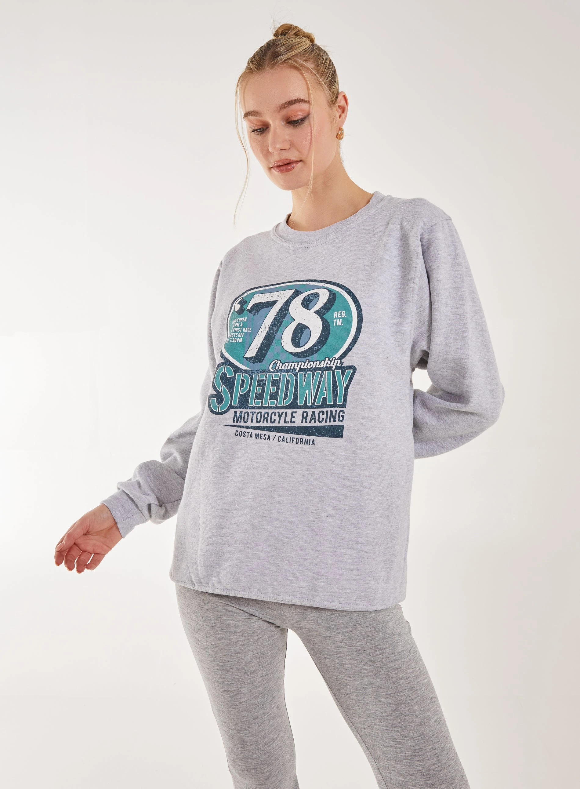 Motor Racer Sweatshirt  - S/M  - Grey