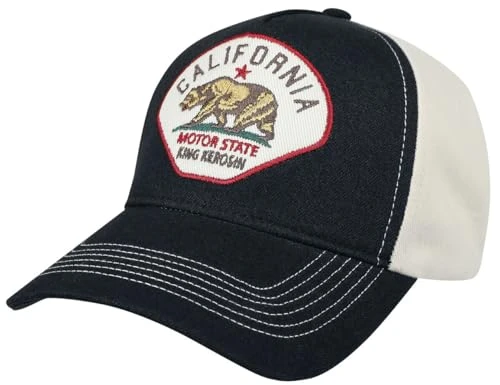 Motor State Trucker CapKerosin Baseball Cap Curved Brim (One Size - Navy)