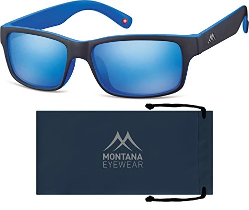 MS27 Sunglasses, Multicoloured (Black/Blue/Revo Blue), 56-18-145