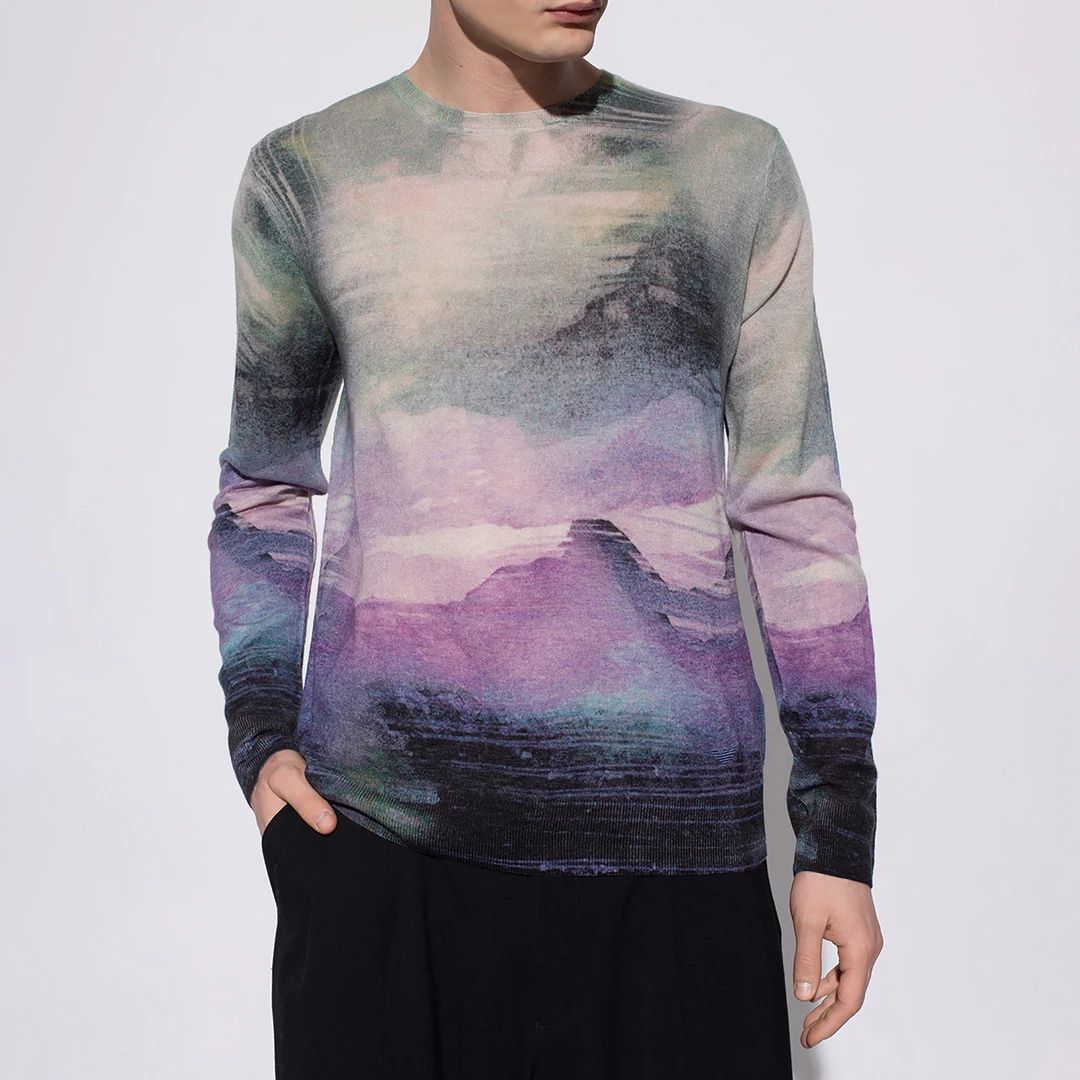 Multi Crew Neck Cashmere Top