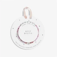 Multi Cubes Best Bestie Children's Bracelet - Silver