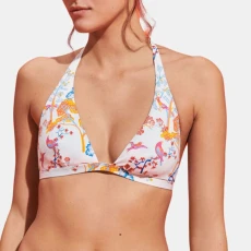 Multi Fleche Bikini Top - White