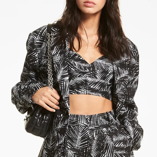 Multi Linen Sonoran Palm Blazer - Multi