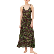 Multi Print Maxi Dress - Green