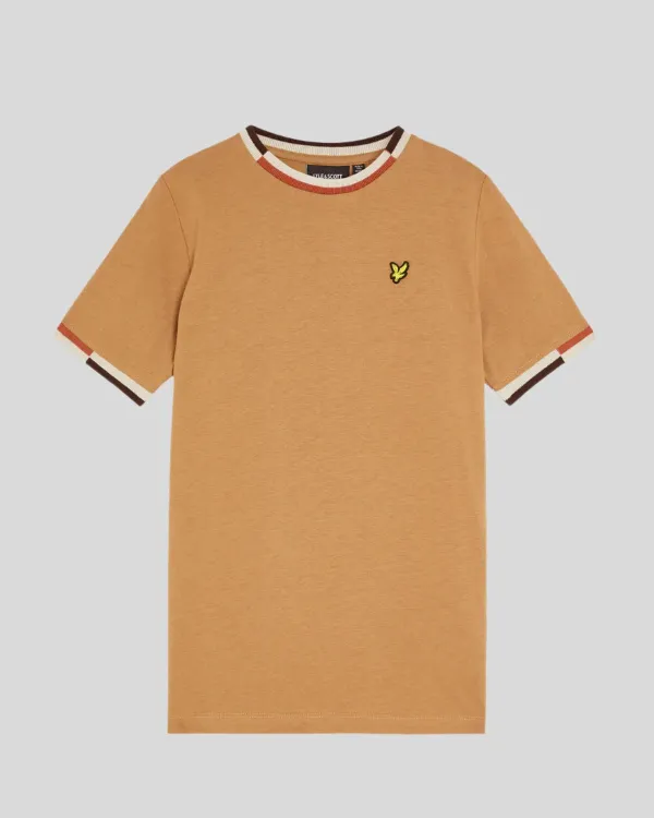 Multi Rib T-Shirt - Size 9/10 Years - Brown