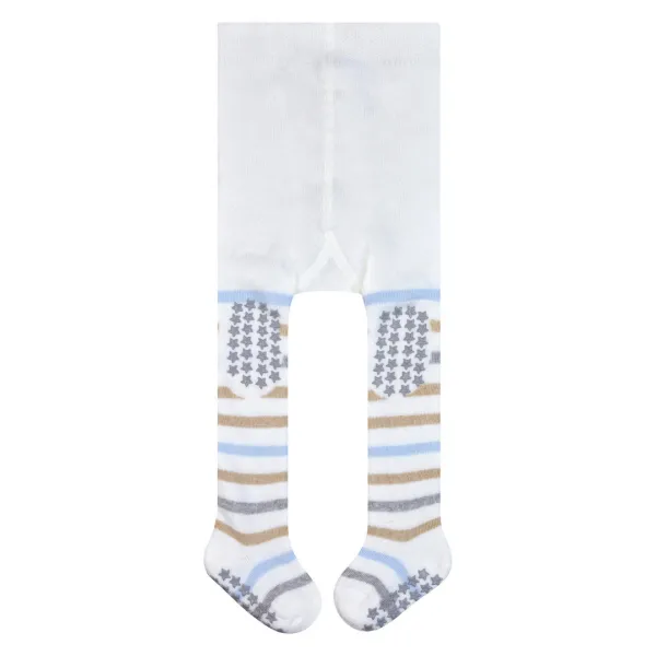 Multi Stripe Babies Tights - White