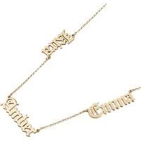 Multiple Name Necklace - Gold