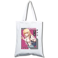 My Dress Up Darling Canvas Tote Bags for Women Girls Casual Daypack Shoulder Rucksack Backpack Kitagawa Marin Cosplay Large Capacity Canvas Bags