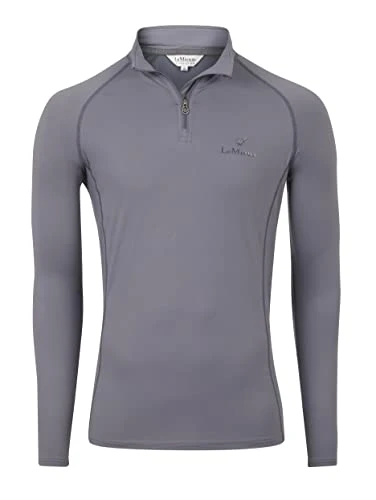 My Men's Base Layer in Slate with Thermal Regulating Fabric - Equestrian Riders Sport Top - Antimicr