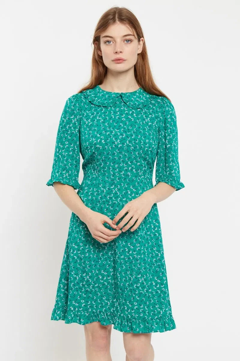 Myfanway Naive Ditsy Print Mini Dress - Green