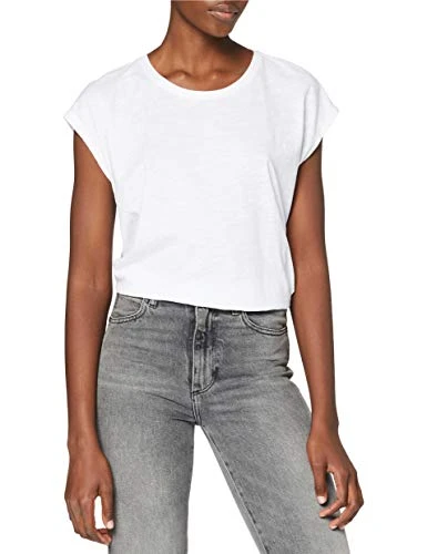 Name It Women's Nmmathilde S/S Loose Long Top Noos T Shirt, Bright White, 12 UK