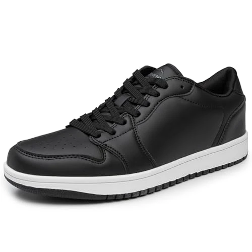 Nate Mens Fashion Sneakers Athletic Low Top Comfortable Tennis Shoes, Black, 15