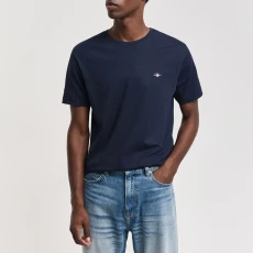 Navy Archive Shield Cotton T hirt - Blue