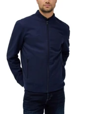 Navy Blue Bomber Jacket for Men, blue, S Navy Blue Bomber Jacket for Men, blue, S