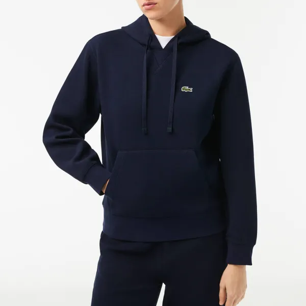 Navy Branded Cotton Hoodie - Navy