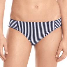 Navy Contrast Stripe Bikini Bottoms ulti
