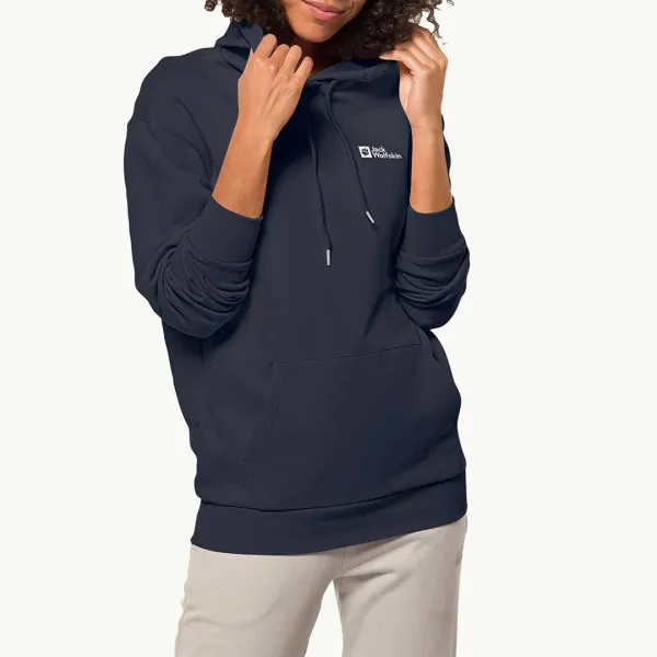 Navy Essential Hoodie - Blue