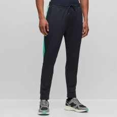 Navy Hicon Contrast Panel Sports Jogger - Blue