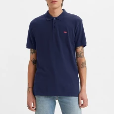 Navy Housemark Cotton Polo Shirt