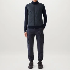 Navy Kelbrook Zip Quilted Cardigan