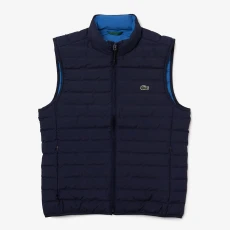 Navy Padded Gilet - Black