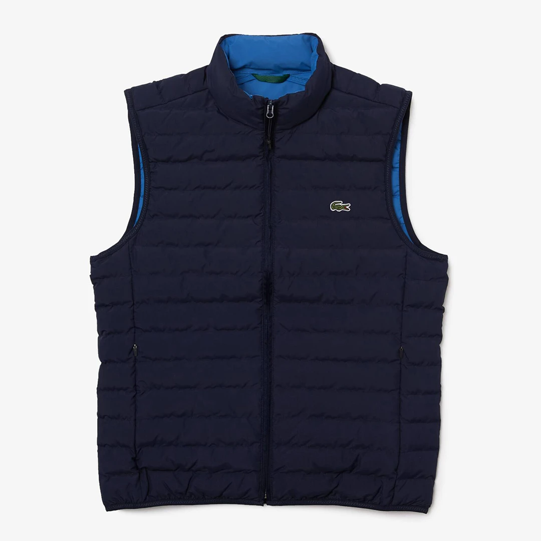 Navy Padded Gilet - Black