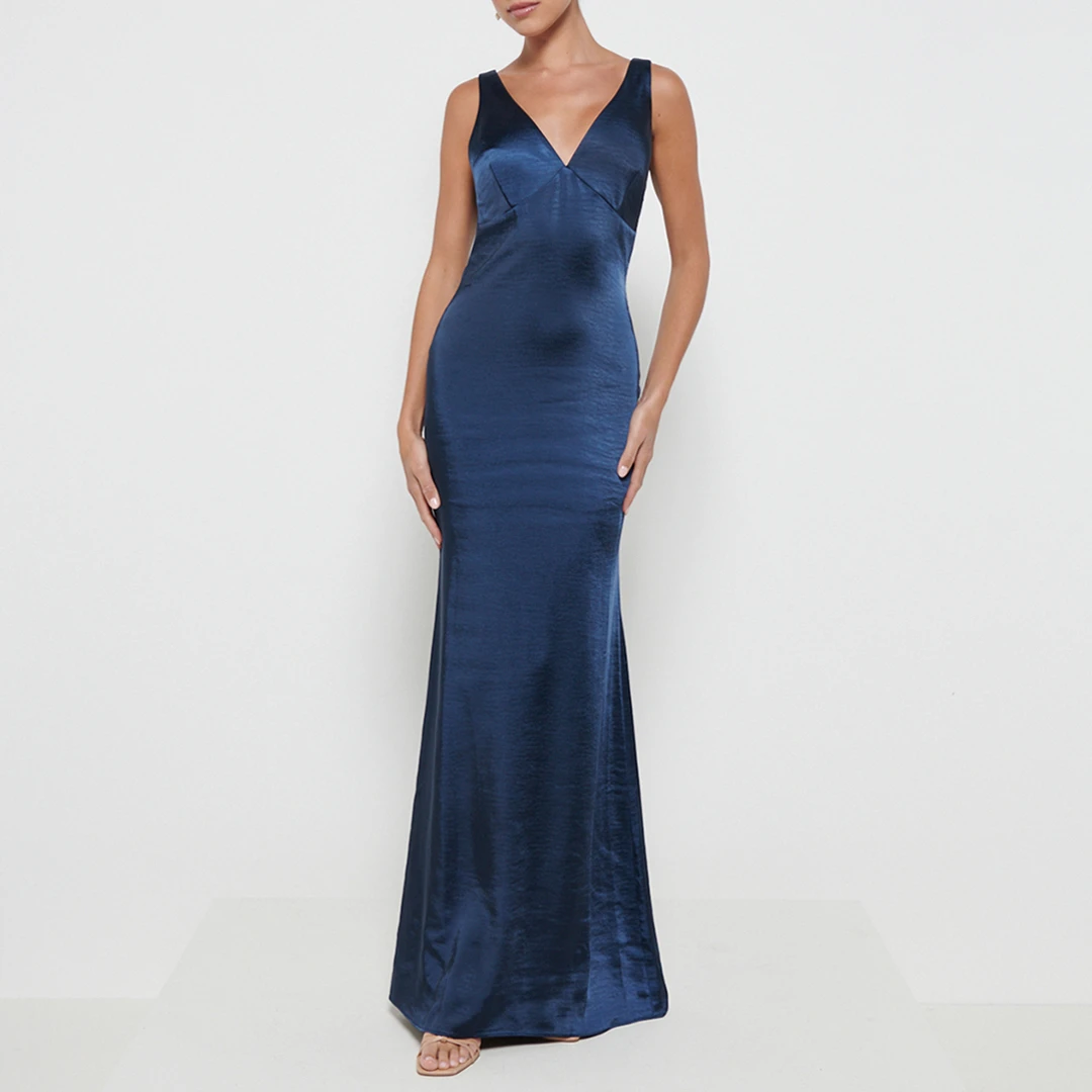 Navy Piper Maxi Bridesmaid Dress