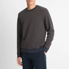 Navy Slub Stripe Long Sleeve Tee ulti