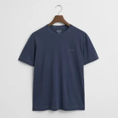 Navy Sunfaded Cotton T hirt - Blue
