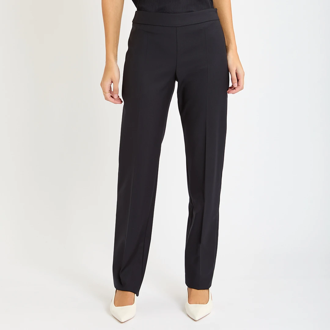 Navy Tailored Wool Blend Trousers