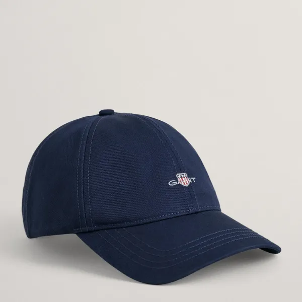 Navy Unisex Cotton Twill Cap - Blue