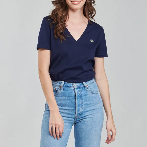 Navy V-Neck Cotton T-Shirt - Navy
