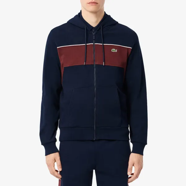 Navy Zip Through Hoodie - Multi