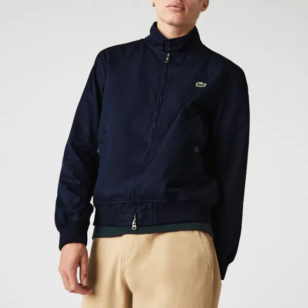 Navy Zip Up Cotton Jacket - Navy