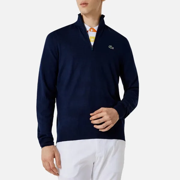Navy / Zip Wool Blend Jumper