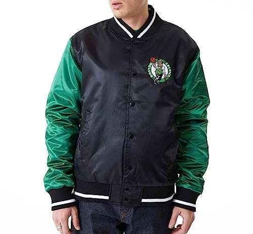 - NBA Boston Celtics Satin Bomber Jacket Colour: Black, black, M